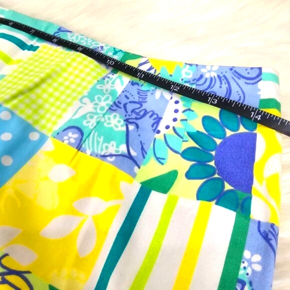 Lilly Pulitzer Patchwork Mini Skirt w/ Cotton Comfort & Color Joy | Size 2 - Picture 9 of 12